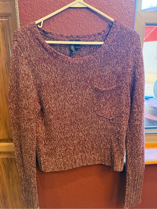 Full Tilt Sweaters - Cozy Marled Rust Sweater - Women's Long Sleeve Pullover